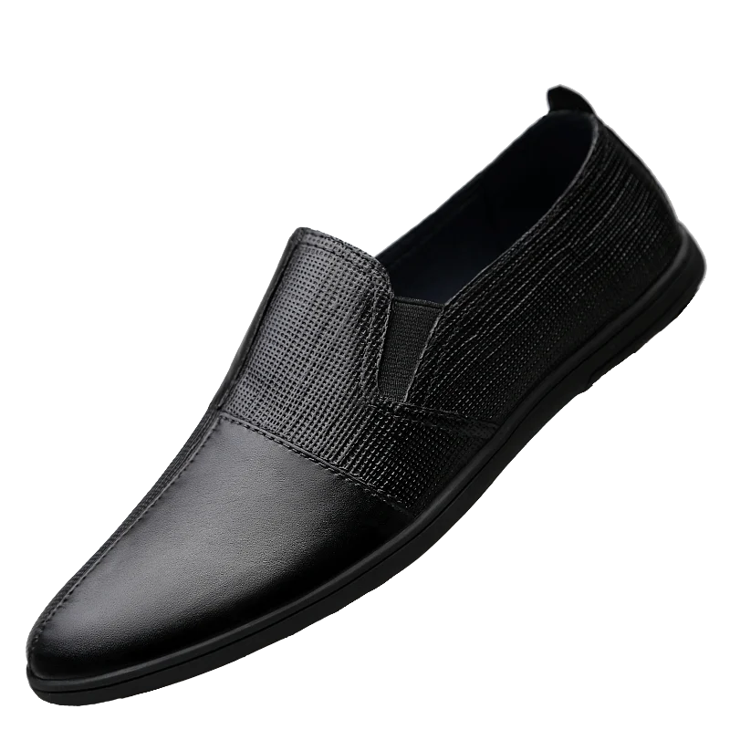 

Мужская повседневная обувь из натуральной кожи; Брендовая обувь в горошек; мужские лоферы на плоской подошве; дышащая обувь без шнуровки; Цв...