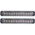 2 шт. ультратонкий стробоскоп Янтарный и белый 12 Светодиодный ных вспышек Авто 12-24 в 12 Вт аварийный мигающий Боковой габаритный фонарь