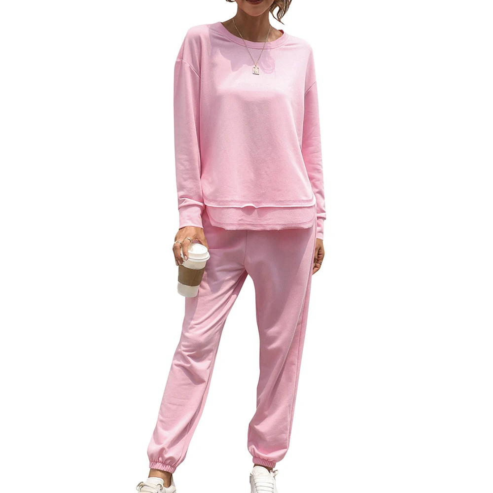 

Women Sport Gym Training Sportswear Tracksuit Set Long Sleeve T Shirt Top + Pants Trousers Activewear Outfits Loungewear Fashion
