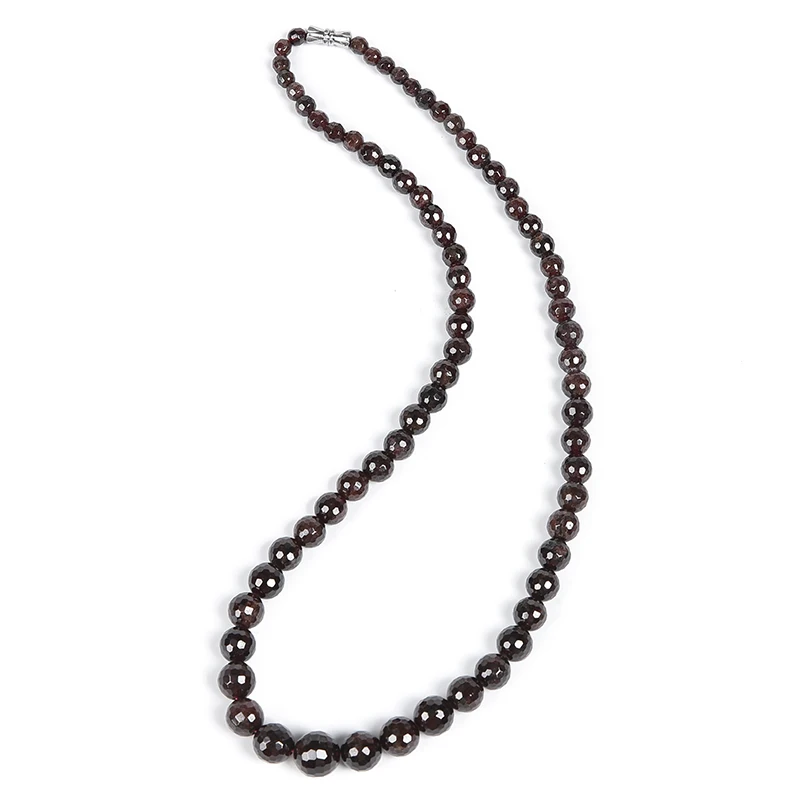 С натуральным гранатом 6-14 мм граненый круглый башня ожерелье ручной работы DIY