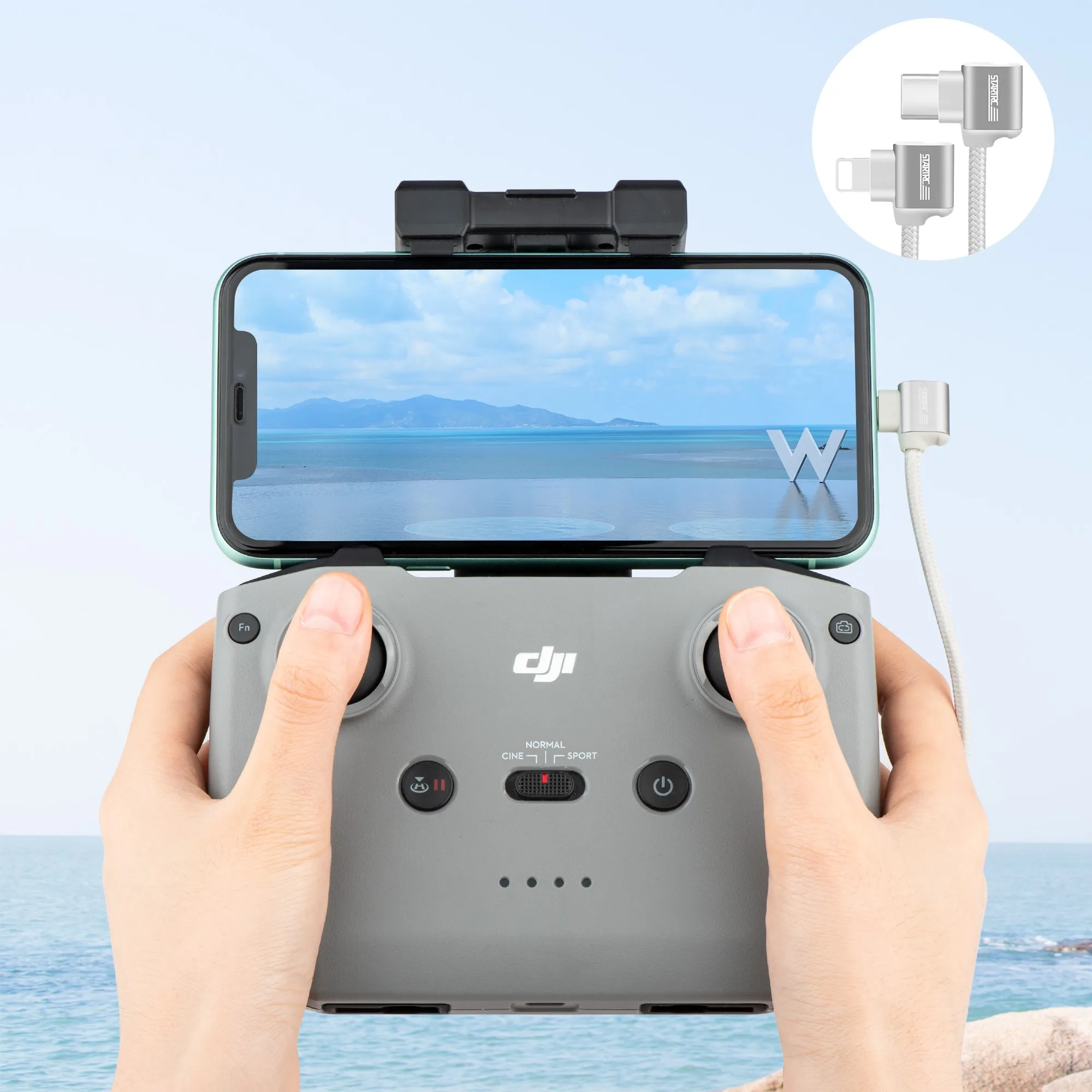 

Кабель для передачи данных для DJI MINI 2/ FPV/ POCKET 2 / MAVIC 3 AIR 2S/Air 2/ OSMO Pocket 30 см Flex TYPE C IOS Micro USB