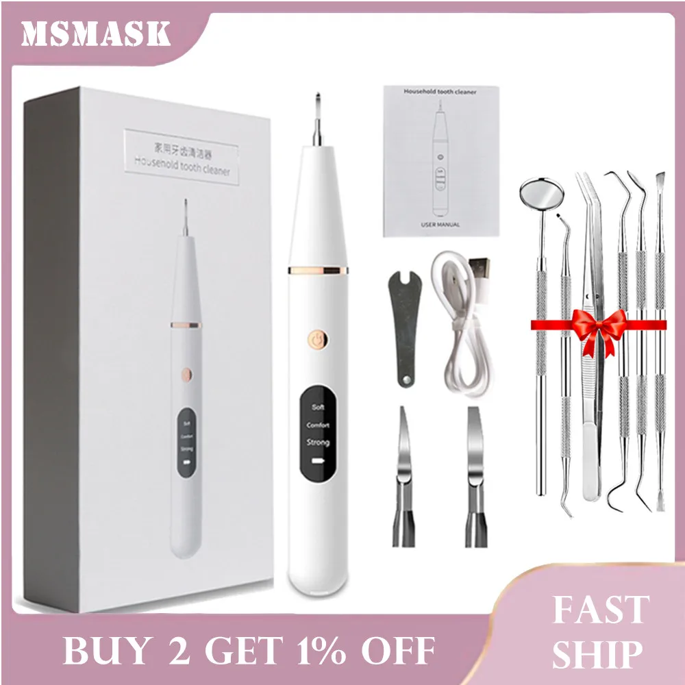 

Electric Sonic Dental Calculus Scaler Ultrasonic Dental Cleaner Calculus Remover Plaque Stains Cleaner Remover Teeth Whitening