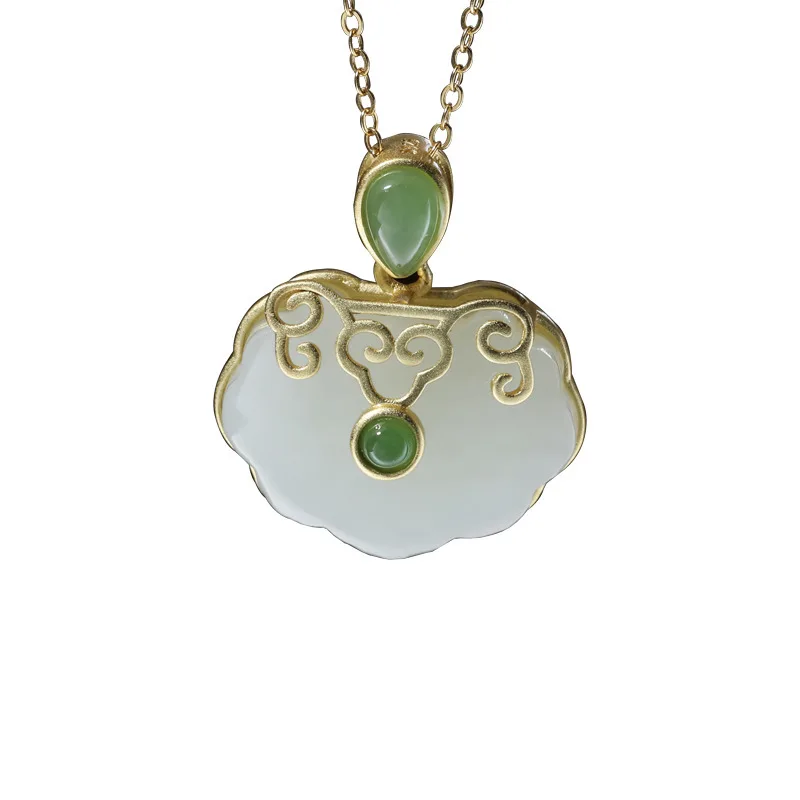 

2020 Choker Necklace Asg Doodle The New 925 With Lock Pendant Tourist Gift Live Peace With Antique Hanfu Jewelry Accessories