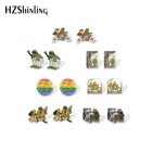 2021, серьги-гвоздики из акриловой смолы в виде лягушки и жабы, модные ювелирные украшения из эпоксидной смолы