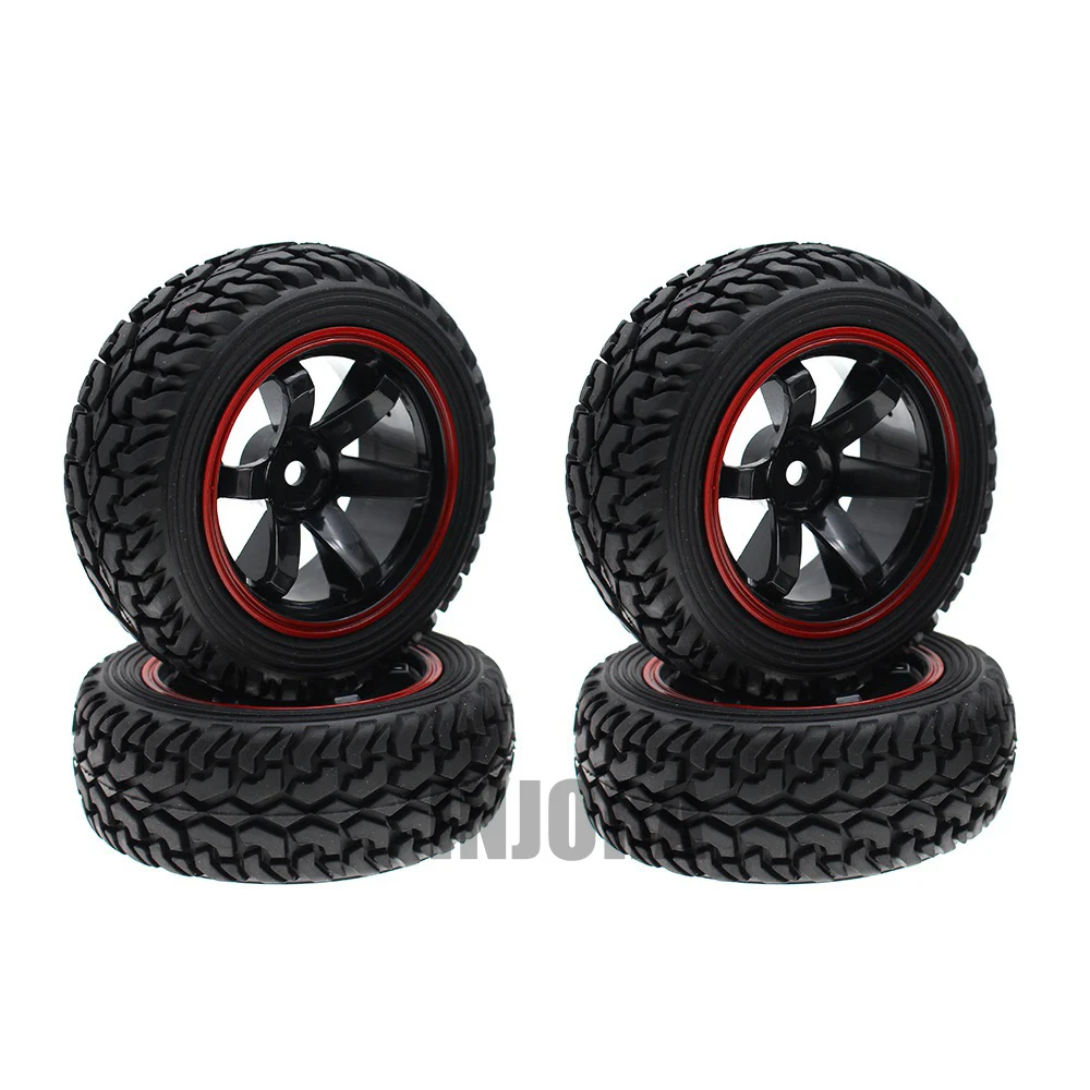 

4 шт., высокое качество, 1:10 ралли, обод колеса и шина для 1/10 tiiya HSP HPI Kyosho 4WD RC On Road Car