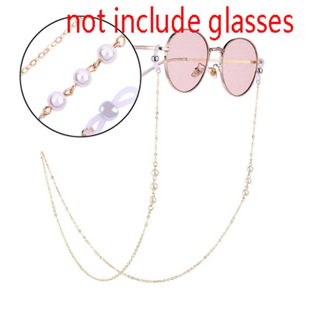 Цепочка для солнцезащитных очков нескользящий шнурок 70 см с искусственным