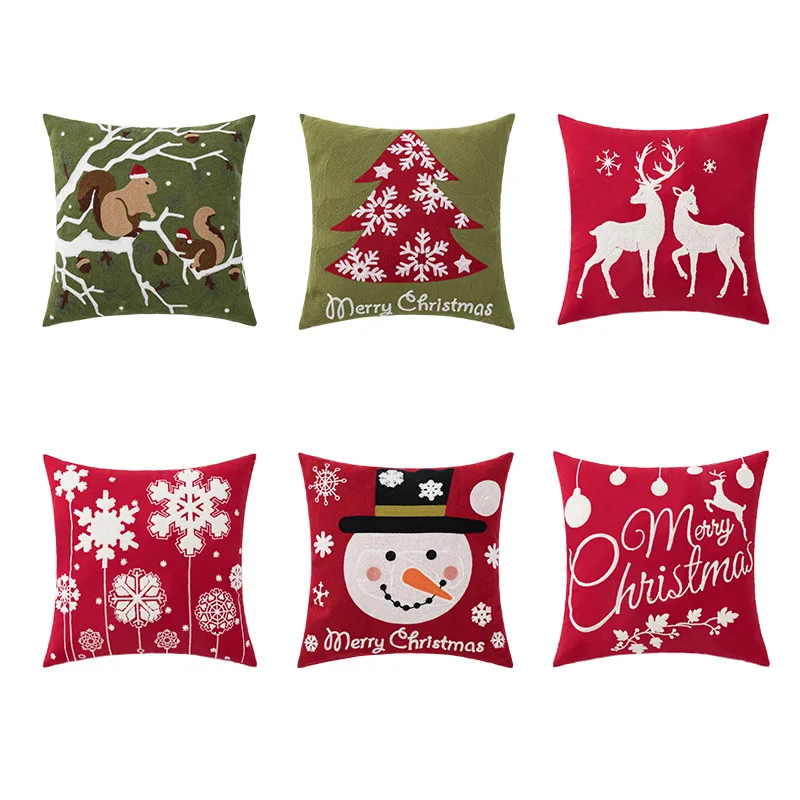 

Merry Christmas Series Simple Modern Style Home Sofa Cushion Cover Pillowcase Without Core for Living Room Bedroom Cushion 45cm