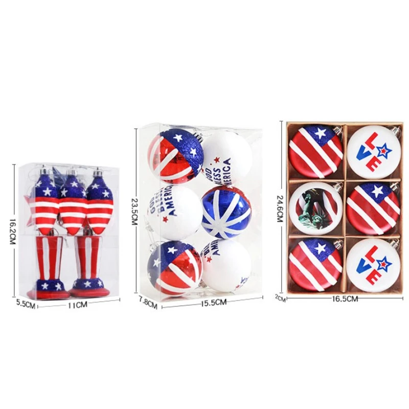 

6PCS/8PCS 8CM Balloon Christmas Ball Pendant 2020 American Presidential Election Balloon Ornament Decoration Dropshipping