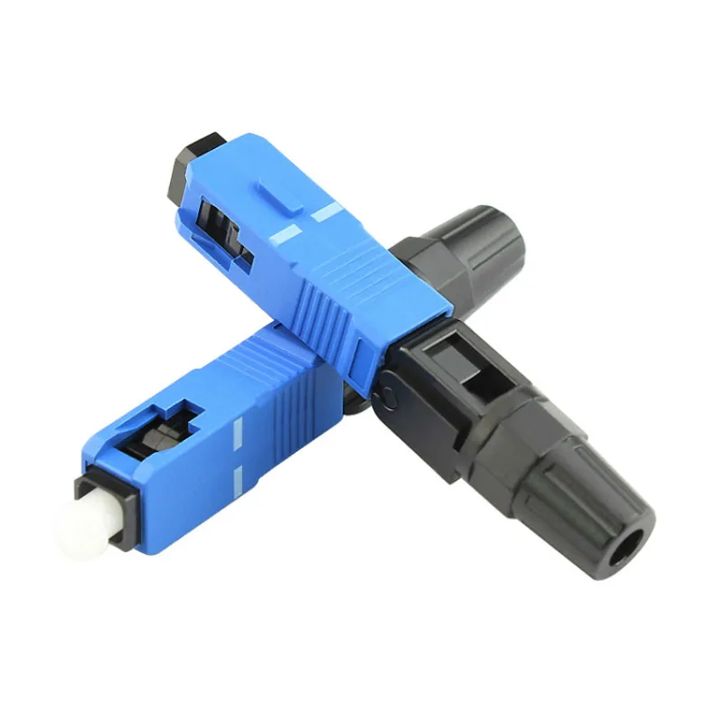 

400pcs Embedded SC UPC Fiber Optic Fast Connector FTTH Single Mode Fiber Optic SC Quick Connector SC Adapter Field Assembly