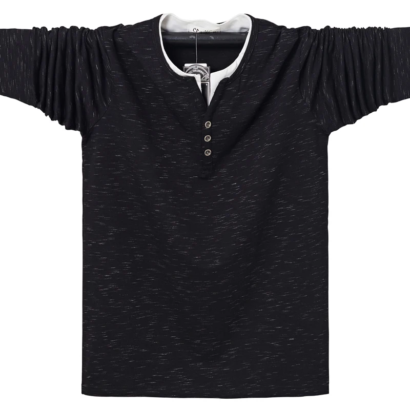 Мужская хлопковая футболка облегающая с V-образным вырезом в стиле пэчворк