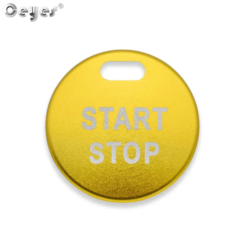 Gold Button Cover Ceyes наклейки для стайлинга автомобилей для Nissan, Qashqai, Juke J10 J11 Авто Start Stop стильная кнопка Зажигания для автомобиля кольцо крышки с отверстием случае аксессуары - Название цвета: Gold Button Cover