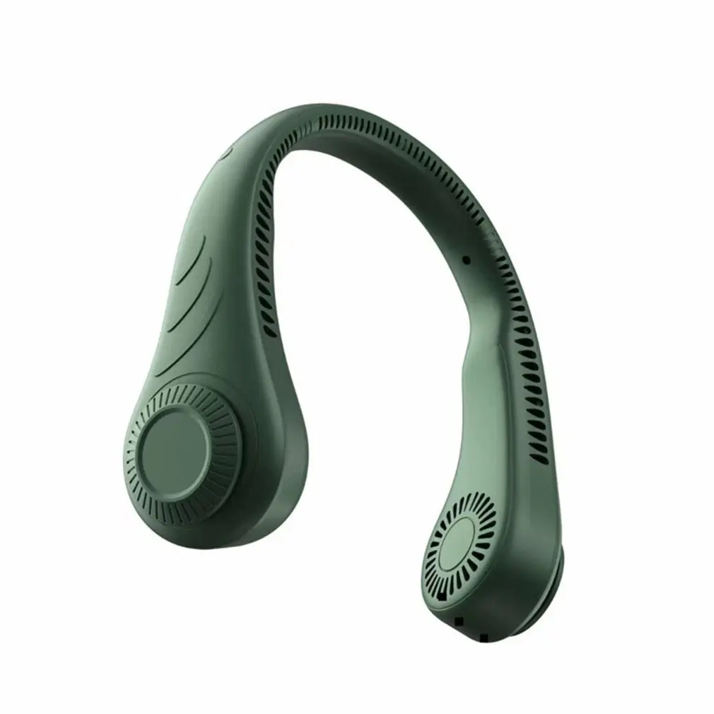Beste Draagbare Mini Opknoping Hals Ventilator 360 Graden Bladeless Air Cooler Cooling Fan Wearable Nekband Bladloze Ventilator Usb Oplaadbare