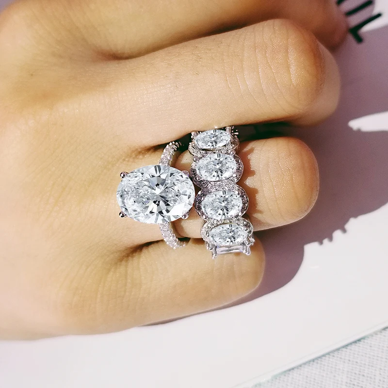 Женское кольцо из серебра 925 пробы с овальным камнем | Украшения и аксессуары