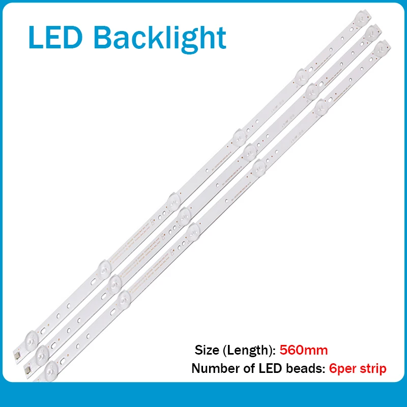 

New 15 PCS/lot 6LED 560mm LED backlight strip for SVJ320AG2 130307 32D2000 SVJ320AK3 SVJ320AL1
