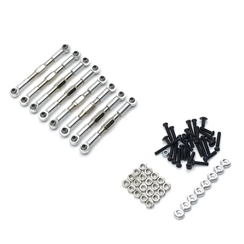 

for WPL C14 C24 C24-1 MN D90 D99 MS Metal Pull Rod Steering Link Set RC Car Upgrade Accessories Parts