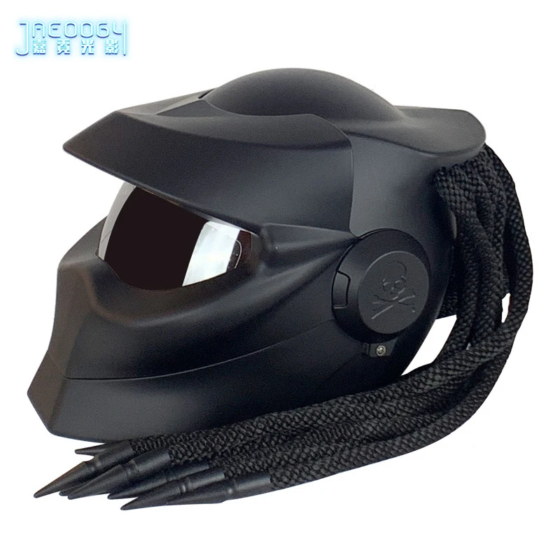 Goede Motorfiets Predator Helm Dj Punk Props Integraalhelm Predator Black Iron Man Motorfiets Apparatuur Beschermingsmiddelen