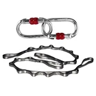 Карабин для альпинизма с гамаком, длиной 1 м, цепь ромашки для такелажа, для аэройоги, гамака, качели, регулировка высоты, 2 шт.