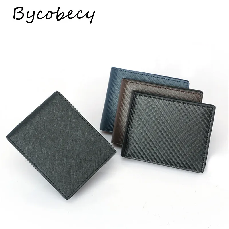 

Мужской бумажник Bycobecy, из углеродного волокна, с Rfid-защитой от кражи