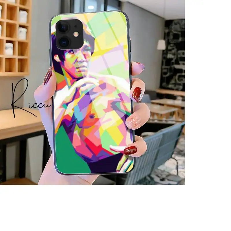 bruce lee phone case tempered glass for iphone 11 pro xr xs max 8 x 7 6s 6 plus se 2020 12 pro max mini case free global shipping