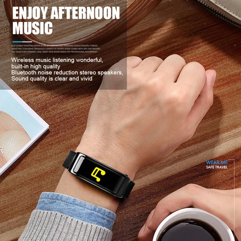 2 In 1 Smart Bracelet with Bluetooth Earphone Heart Rate Monitor Sports Watch LFX-ING | Электроника