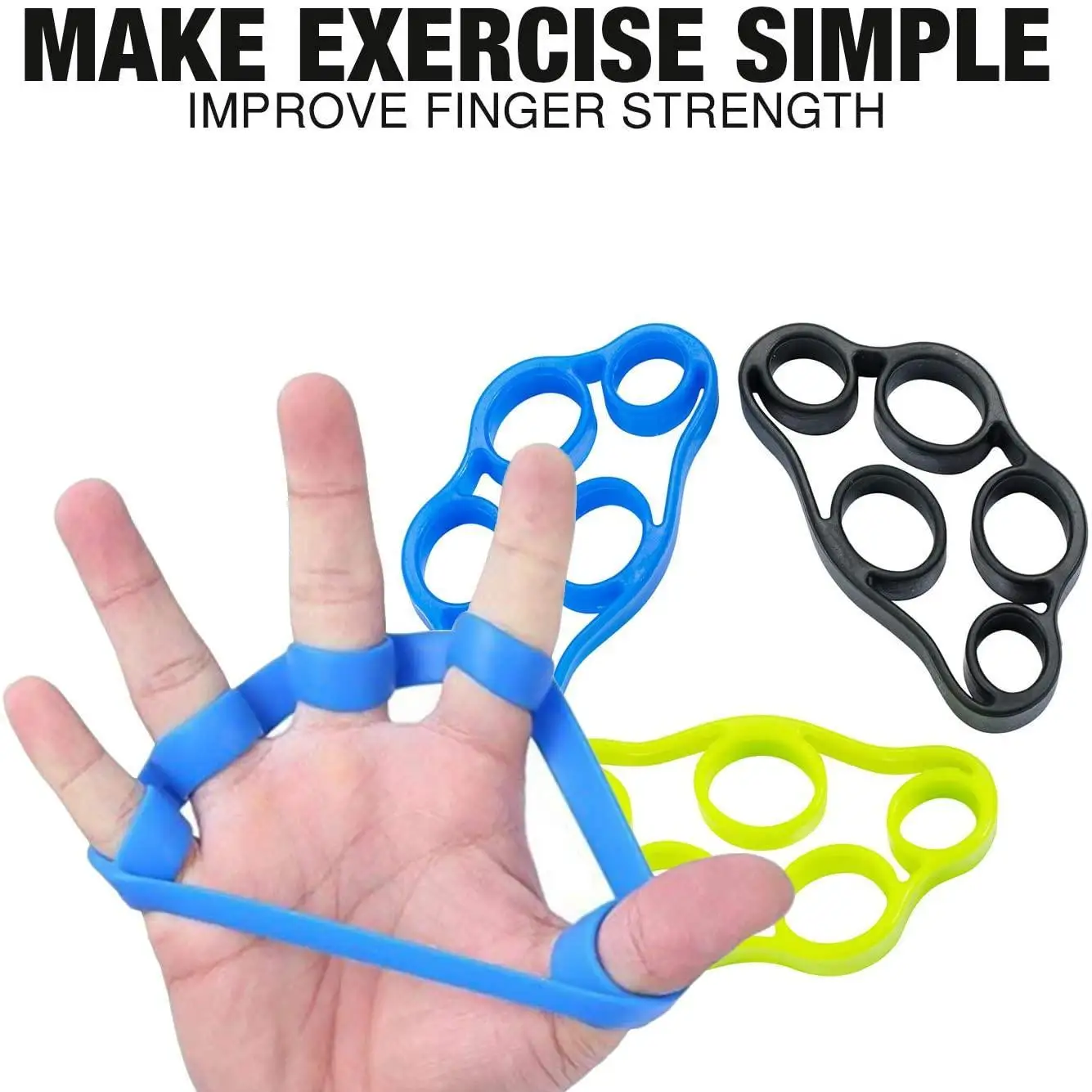 

Silicone Finger Gripper Hand Gripper Set for Exercise Hand Grip Wrist Strength Exerciser Finger Expander Fitness Resistance Band