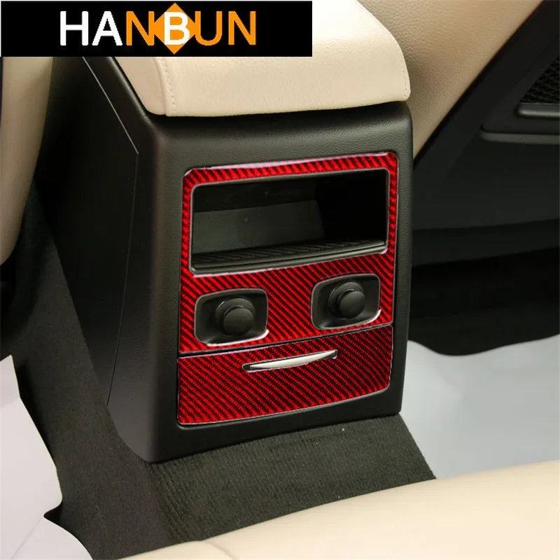 

Car Styling Carbon Fiber Trim For BMW E90 E92 E93 2005-2012 Rear Air Conditioner Outlet Storage Box Frame Decoration Stickers