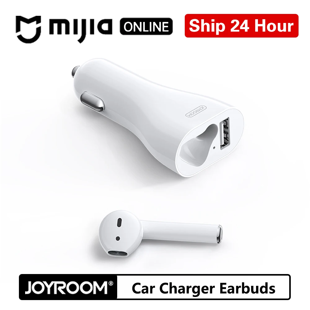 Joyroom JR-CP1, портативная маленькая Беспроводная стереогарнитура, в уши, usb, быстрое зарядное устройство для мобильного телефона, автомобильное зарядное устройство с Bluetooth, наушники