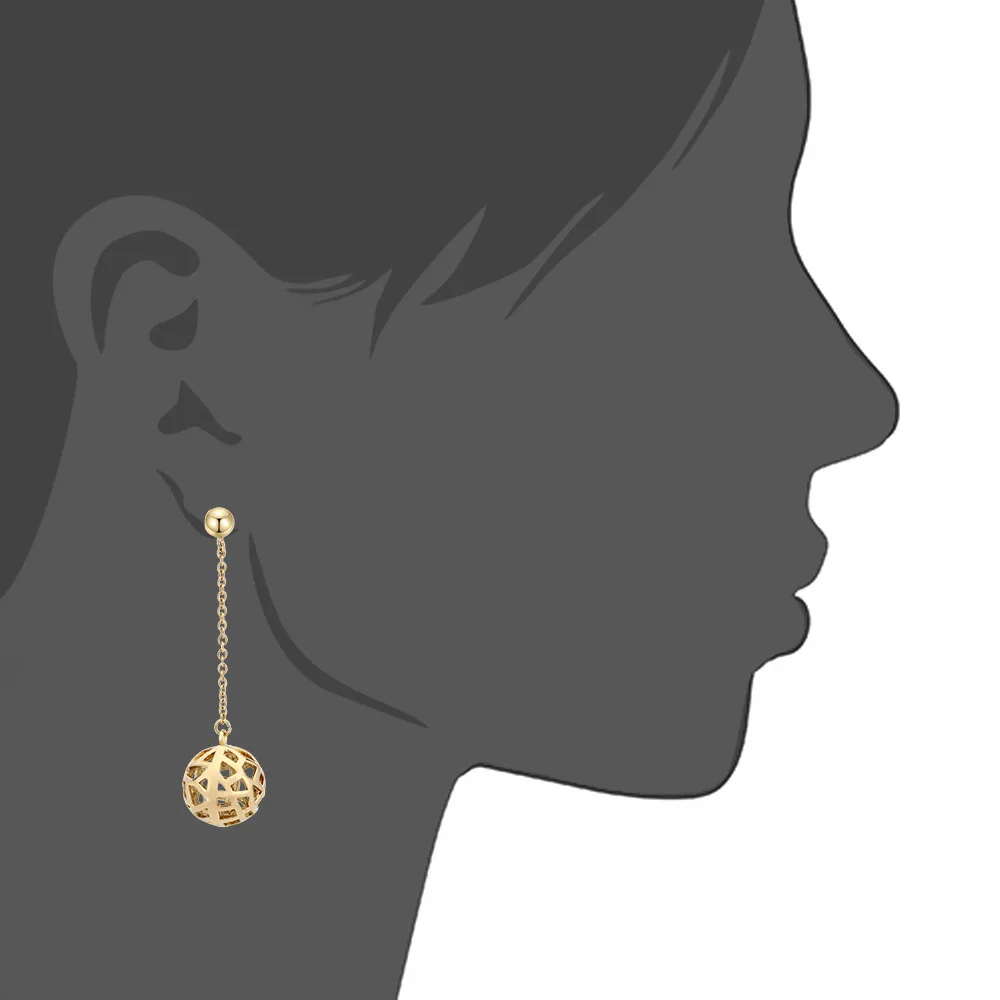 VAROLE полые металлические шарики висячие серьги золотого цвета Висячие для женщин