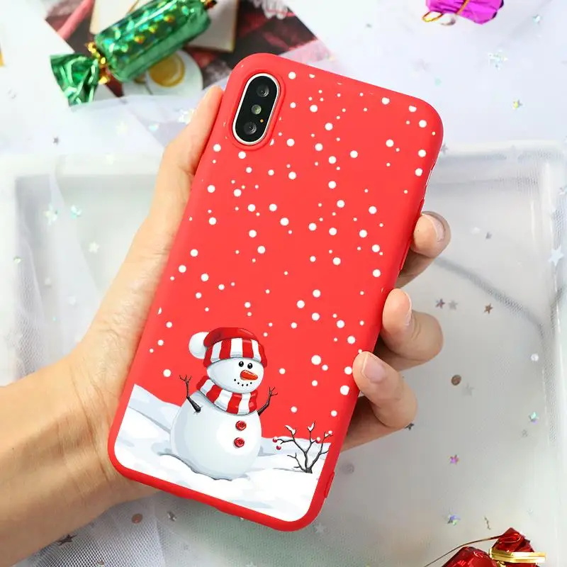 Kho7-sdxrsg Мягкий силиконовый чехол из ТПУ с принтом Санта Клауса и оленя для iPhone 11 Pro 7 8 6 6S Plus XR X XS Max 5 5S SE чехол-накладка - Цвет: Kho7-sdxrsg