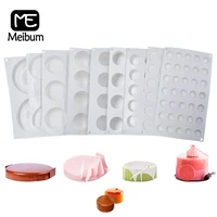 meibum 10 types cylinder shaped cake decorating tools 3d silicone mold mousse muffin pan kitchen accessories dessert baking form