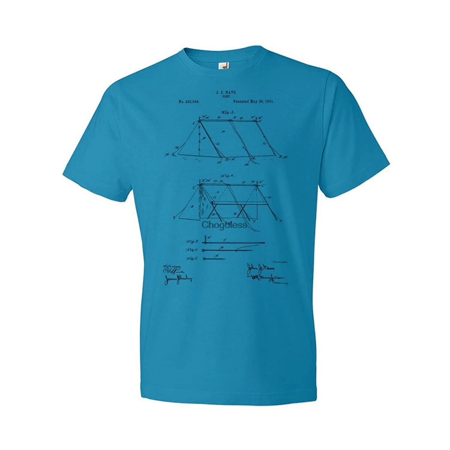 

Patent Earth Camping Tent T-Shirt Camping Tee Troop Leader Gift Camping Lover Tent Shirt