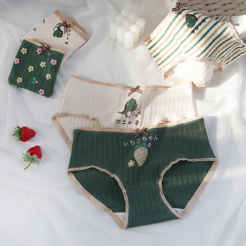 Трусики женские с рисунком динозавра х/б | Женская одежда