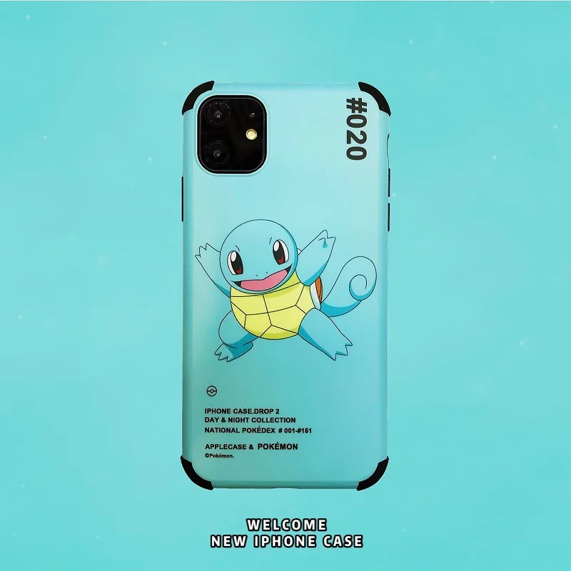 New Pikachu mobile phone case For iPhone 11 6 7 8Plus X XR XS MAX TPU painted four-corner all-inclusive anti-fall cover