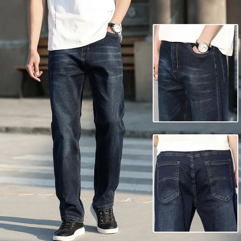 Мужские Бизнес-сумки Стрейчевые мужские джинсы модные высококачественные