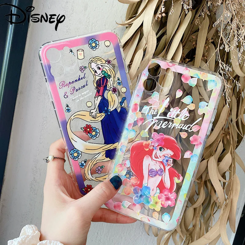 

Disney Mermaid Princess Rapunzel Phone Case for iPhone11/11pro/11promax/7/8p/xs/xsmax/se/xr/12promax/12mini girl phone cover