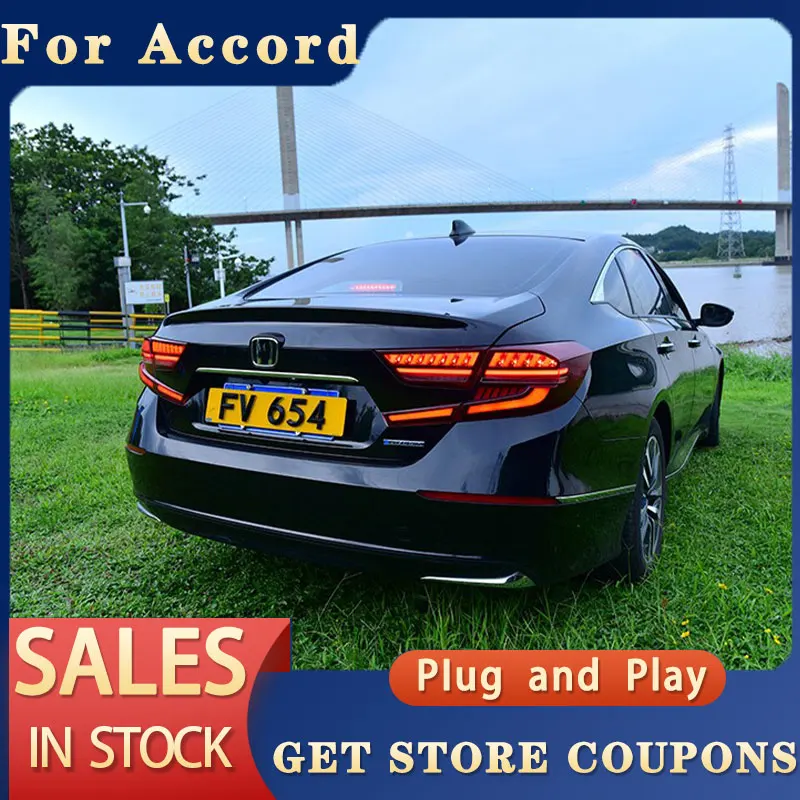 

For Honda Accord tail lights 2018-2019 New Accord LED Tail Lamp Rear Lamp DRL Signal Brake Reverse auto Accessories
