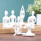 Статуэтка для медитации йоги, керамическая фигурка для йоги, декоративный орнамент, 6 стилей, 1 шт.