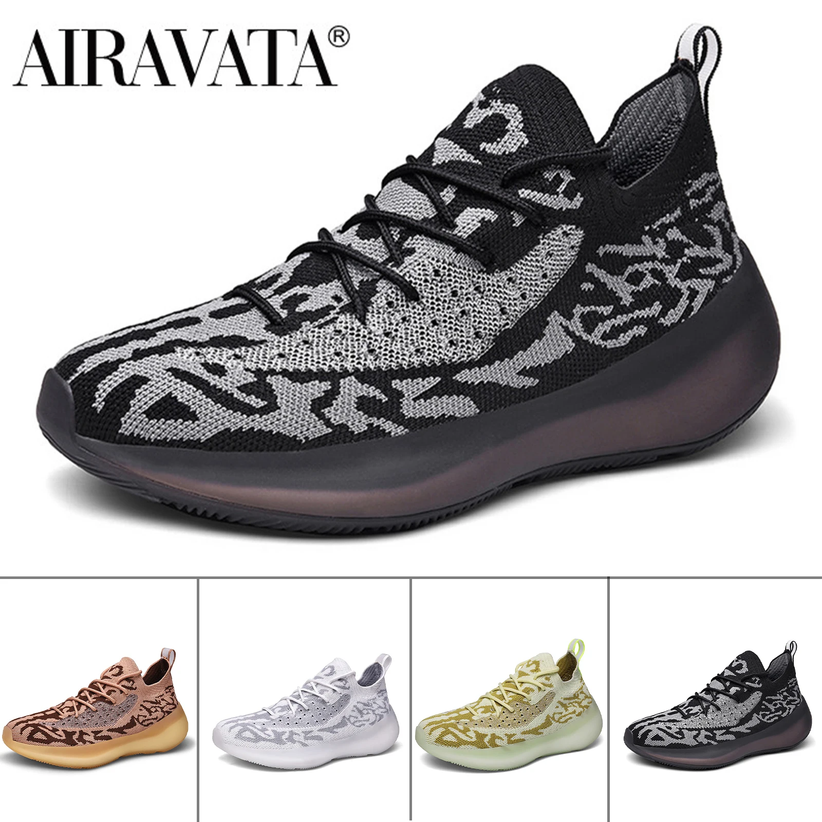 

Кроссовки Airavata мужские и женские, повседневная Уличная обувь с кокосовым узором, дышащие спортивные беговые кроссовки для папы