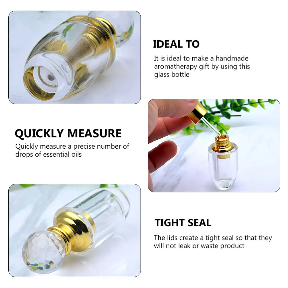 

Essential Oil Aromatherapy Bottle Perfume Glass Dropper Bottle Container 1.5ml