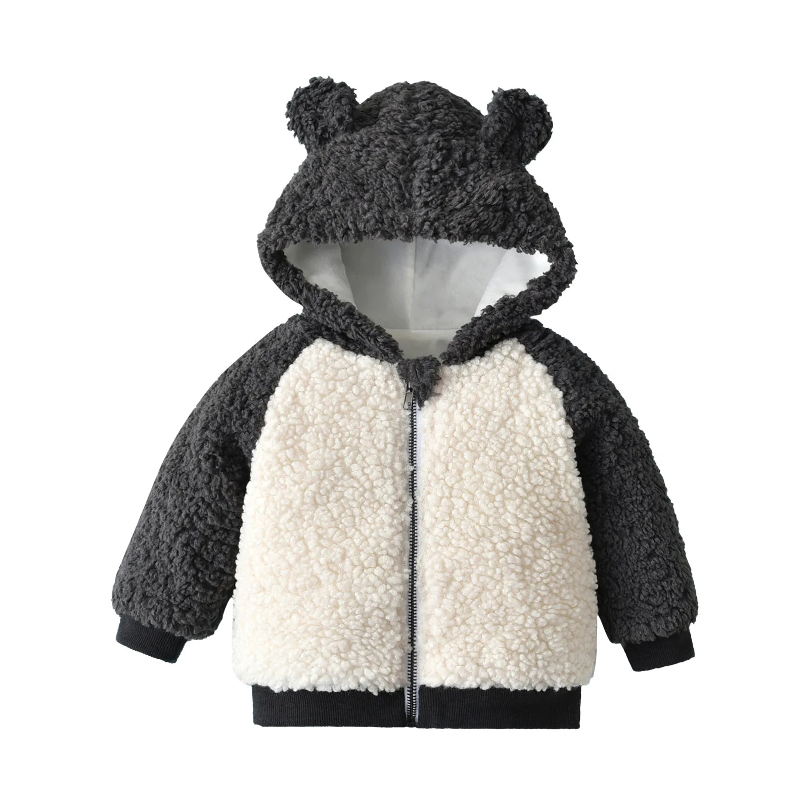 

Детская шерстяная толстовка с капюшоном, на молнии, с карманами