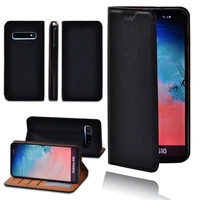 leather pu flip phone case for samsung s10 dirt resistant case card slots wallet protective case heavy duty protection