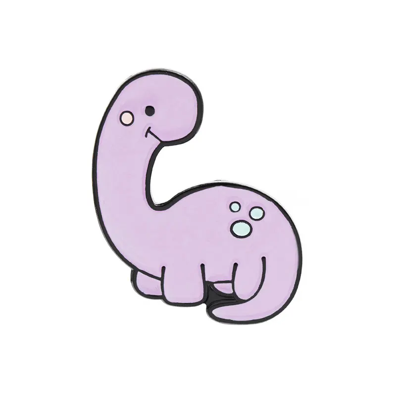 

Cute Candy Color Brooch Anime Mini Dinosaurs Cute Creative Alloy Drip Badge Brooches for Women's Clothing