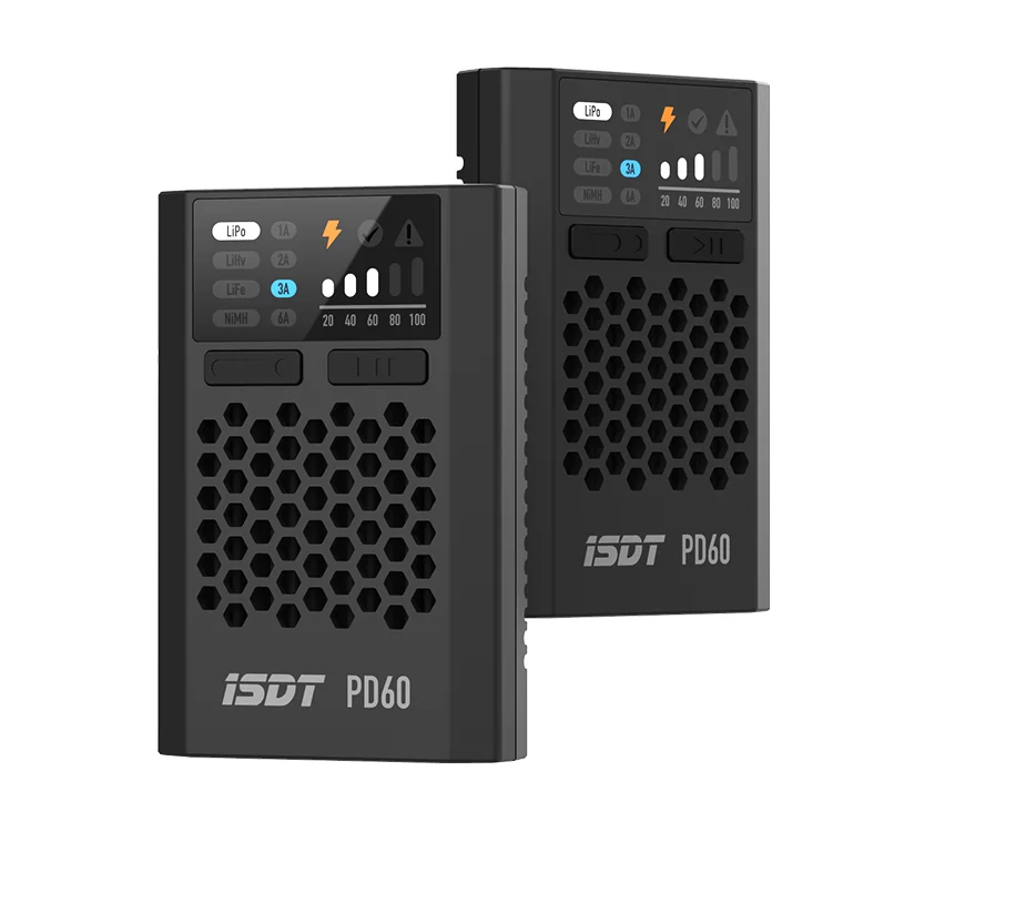 ISDT PD60 60 Вт 6A зарядное устройство с балансом батареи Type-C вход для литий-полимерных