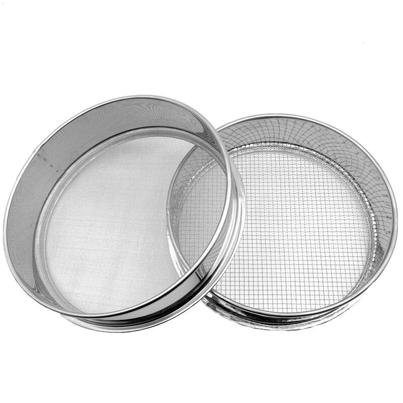 

2-500M Round 304 Stainless Steel Lab Sieve Aperture Standard Sifters Shakers Kitchen Flour Powder Filter Screen Soil Strainer