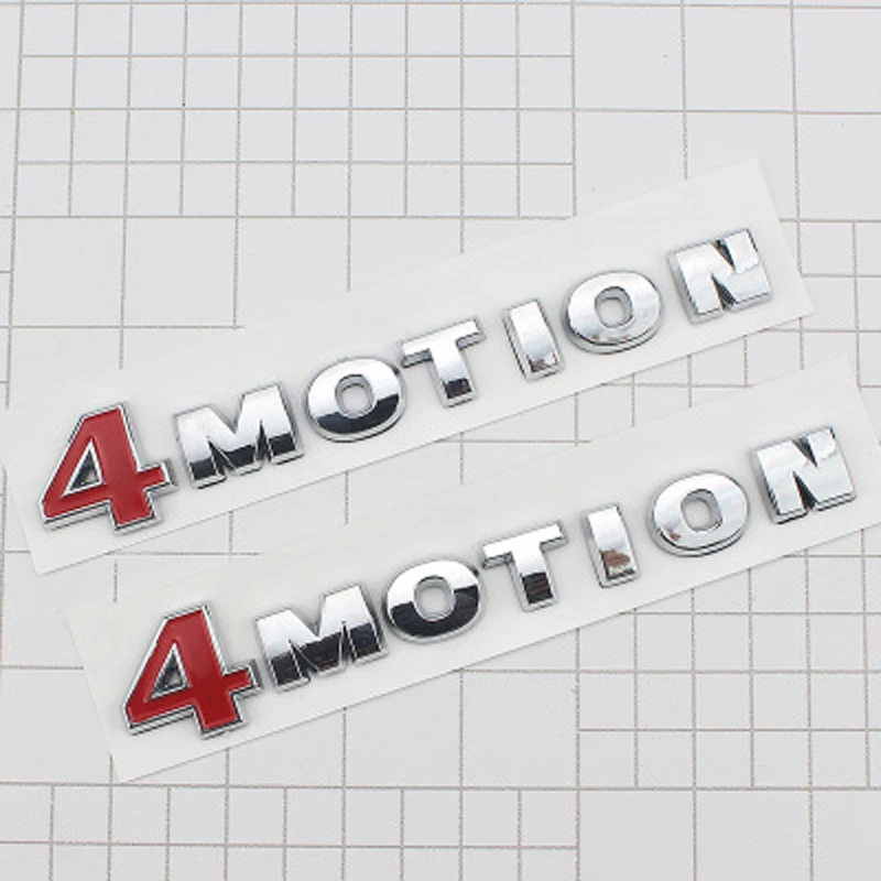 

14cm * 3.2cm 4MOTION Letter 3D ABS Micro-label Sticker Car Trunk Body Decoration Sticker Suitable for Volkswagen Auto Parts