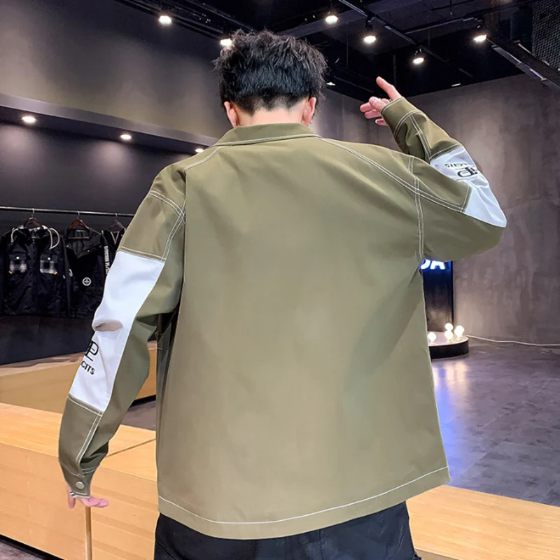 

Spring and Autumn New Men's Jacket Short Jacket Men's Slim Jacket New Fashion Street Casual Jacket Handsome Trendy Clothes