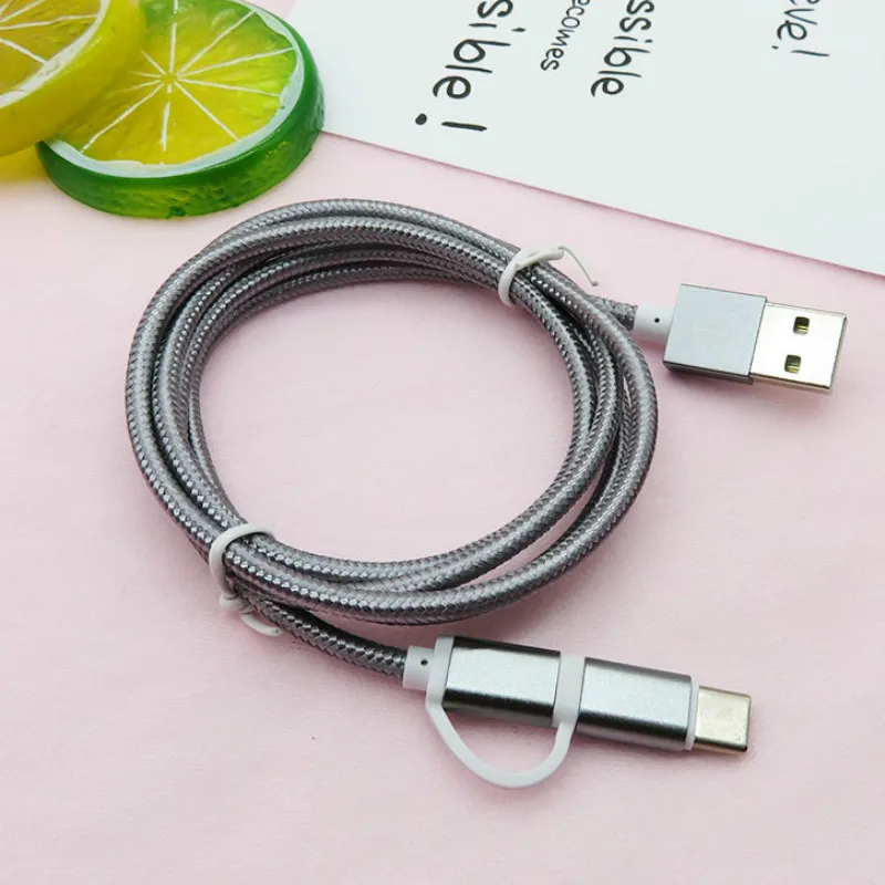 Usb type C Micro USB 2 в 1 кабель для быстрой зарядки для Xiaomi huawei samsung S9 S8 sony Oukitel Android кабели для зарядки мобильных телефонов