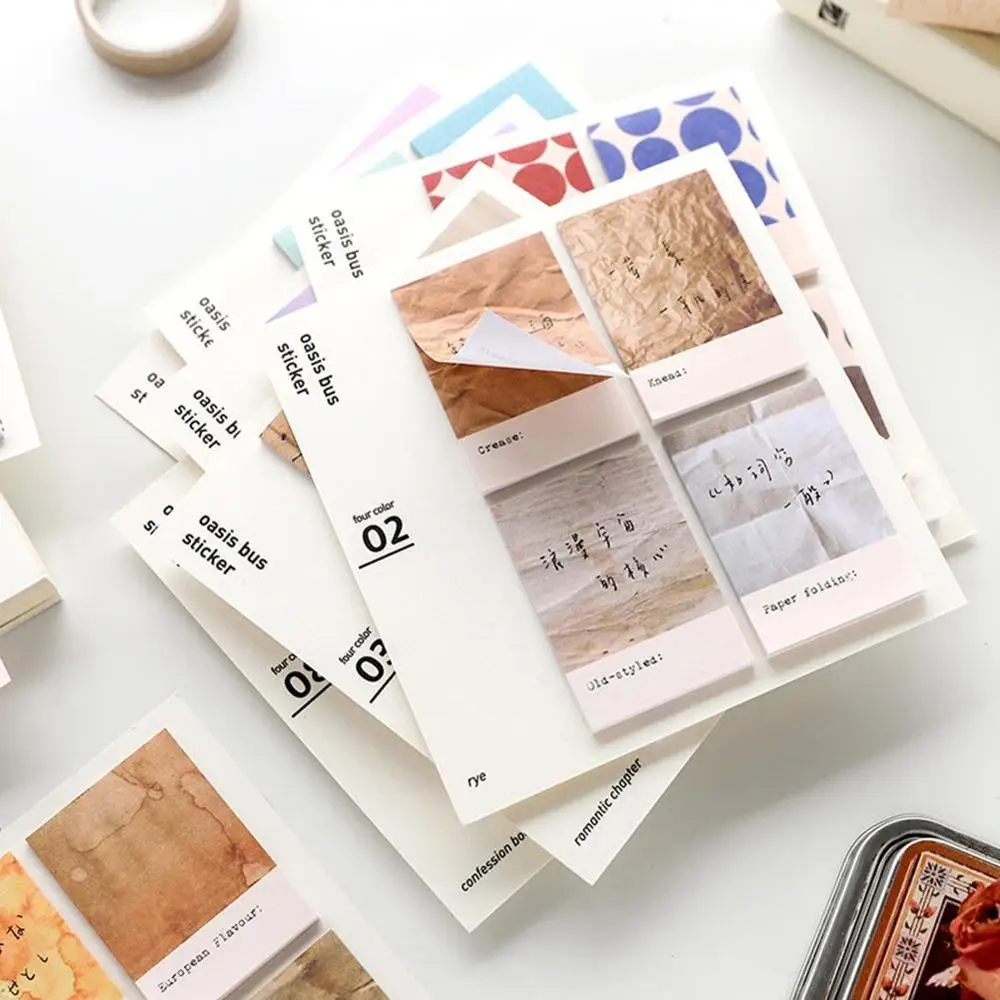 

Creative Simple Memo Pad journal DIY kawai Decoration Note Album Diary Collage Material Paper Stationery
