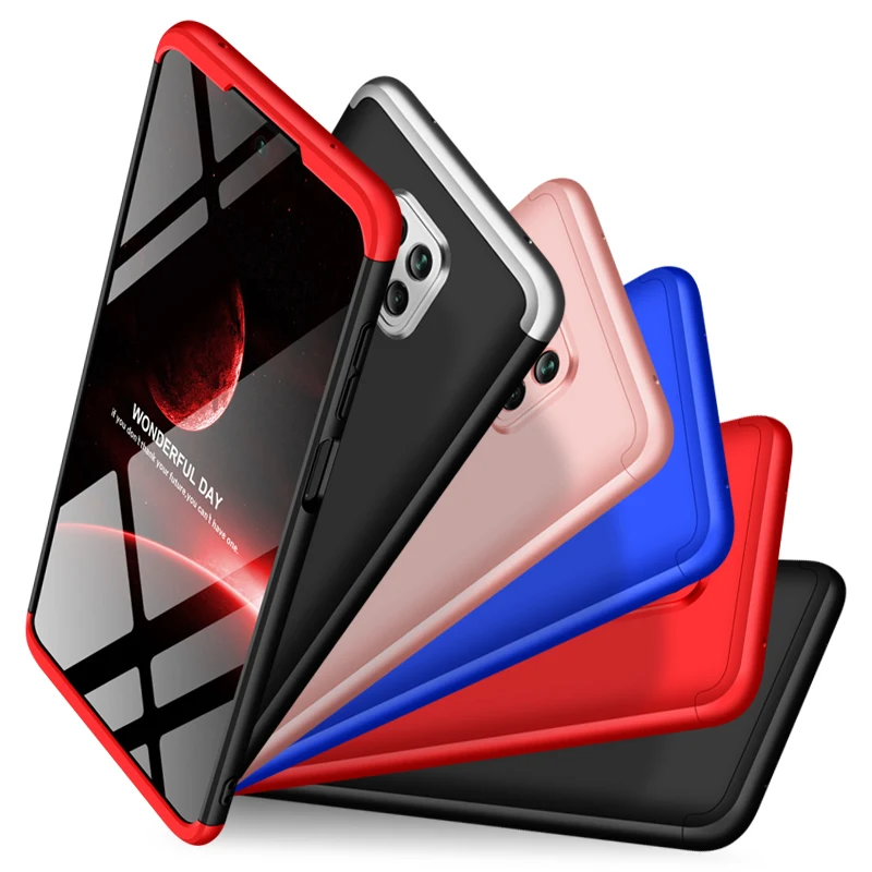 For Xiaomi Redmi Note 9S Case Hard Matte Armor Hybrid 3 in 1 Protective back cover case for xiaomi redmi note 9 pro max 9s shell