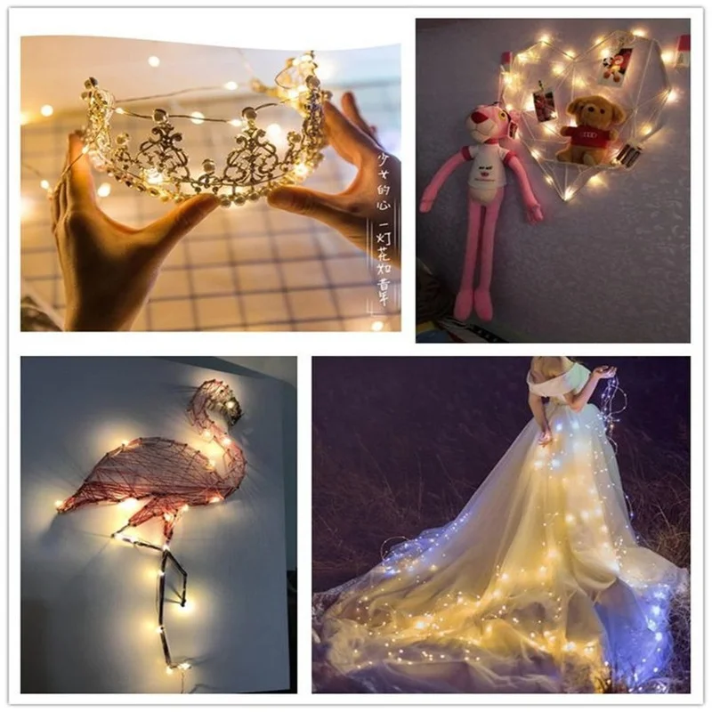 

2m/3m/5m/10m Battery/USB LED String Lights for Xmas Garland Lamp Party Wedding Holiday Decoration Christmas Tree Fairy Lights